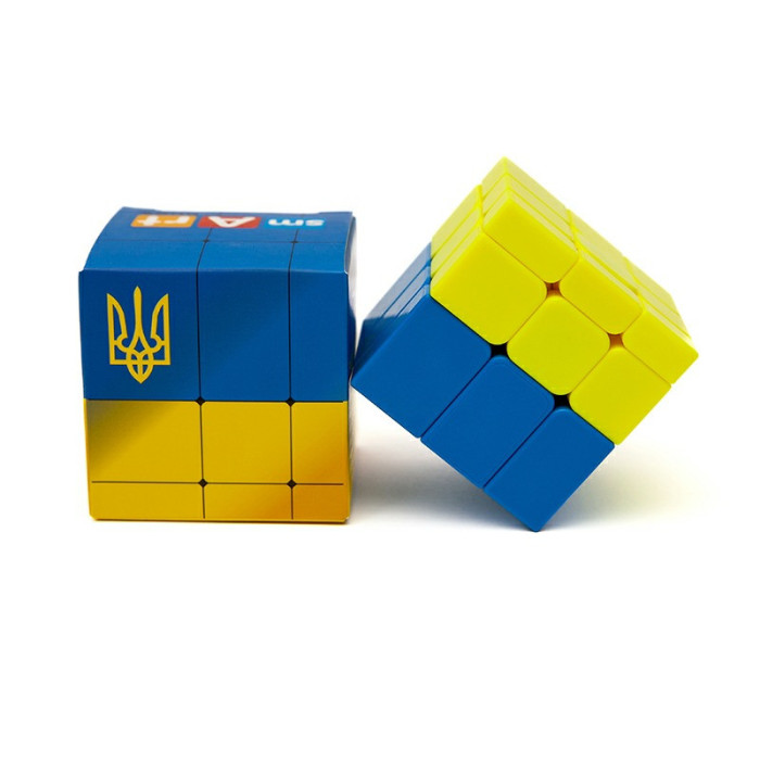Головоломка Розумний кубик SCU333 "Прапор України" (Bicolor Bump Smart Cube "Ukraine") Smart Cube