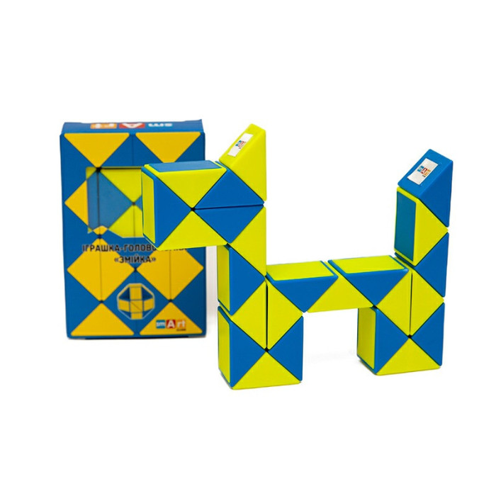 Головоломка Розумний кубик "Змійка синьо-жовта" SCU024 (Smart Cube Twisty Puzzle Snake "Ukraine") Smart Cube
