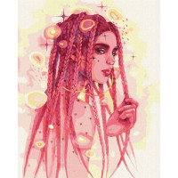 Картина за номерами "Дивовижна незнайомка"©lesya_nedzelska_art Ідейка KHO2578 40х50 см Идейка