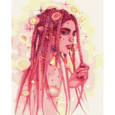 Картина за номерами "Дивовижна незнайомка"©lesya_nedzelska_art Ідейка KHO2578 40х50 см Идейка