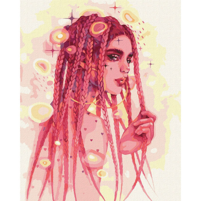 Картина за номерами "Дивовижна незнайомка"©lesya_nedzelska_art Ідейка KHO2578 40х50 см Идейка