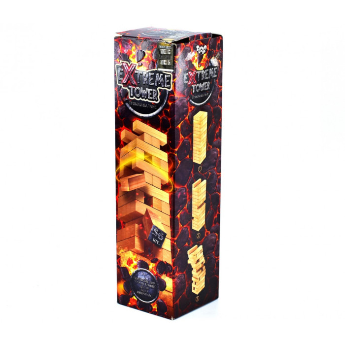 Розвиваюча настільна гра Дженга "EXTREME TOWER" XTW-01, 56 брусків Danko Toys