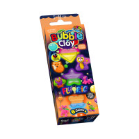 Набір для творчості "BUBBLE CLAY "FLUORIC" BBC-FL-6-01U Укр  BBC-FL-6-02U Danko Toys