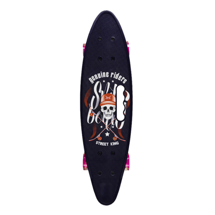 Пенні борд "Skull" 24" Bambi SC20520 з ручкою, PU колеса зі світлом Bambi