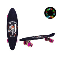 Пенні борд "Skull" 24" Bambi SC20520 з ручкою, PU колеса зі світлом Bambi