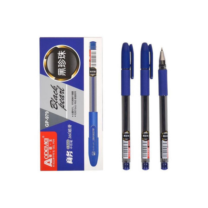 Ручка синя гелева "Black pearl" COLOR-IT 979SP упаковка 12 шт COLOR-IT