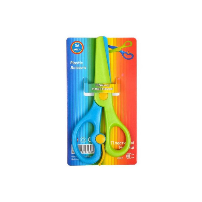 Дитячі ножиці "C" COLOR-IT 2013 пластикові Синьо-зелений COLOR-IT