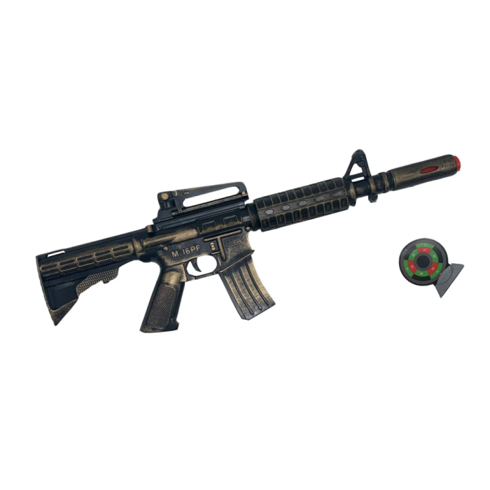 Іграшковий автомат з м'якими кулями M16 PF Golden Gun 910GG Золотий Golden Gun