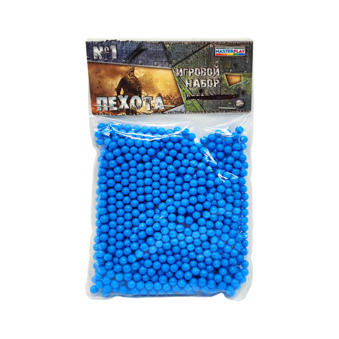 Пластикові кульки для дитячої зброї 1-152, 6 мм 1000 шт Блакитний Colorplast