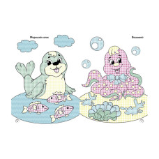 Веселі кольори. Мешканці моря Ранок 1554005 малюй водою Ranok Creative