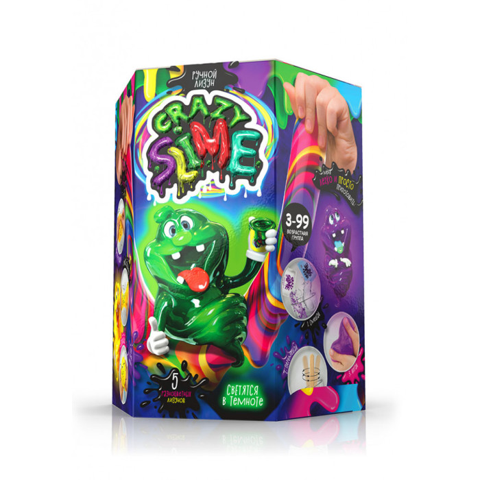 Безпечний набір для проведення дослідів "Crazy Slime" SLM-01 для виготовлення лизунів Danko Toys