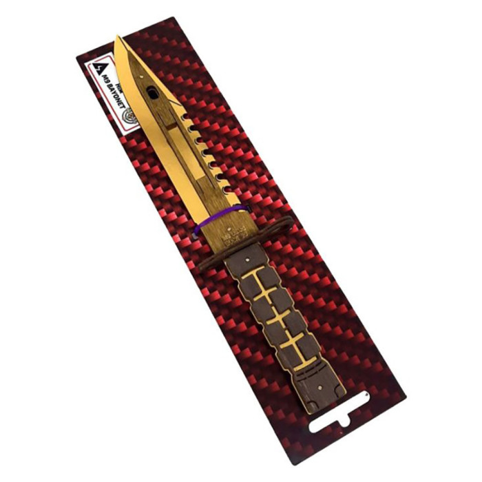 Сувенірний дерев'яний ніж "SO-2 M-9 BAYONET GOLD" SO2M9-G Сувенір-декор