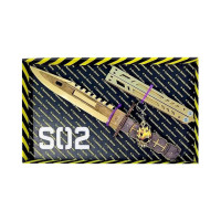 Набір ножів сувенірних дерев'яних SO-2 "МЕТЕЛЬ LEGASY & M-9 BAYONET GOLD" SO2-2-B Сувенір-декор