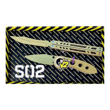 Набір ножів сувенірних дерев'яних SO-2 "МЕТЕЛЬ LEGASY &ВИКИДУХ ФЛІП GOLD" SO2-6-B Сувенір-декор