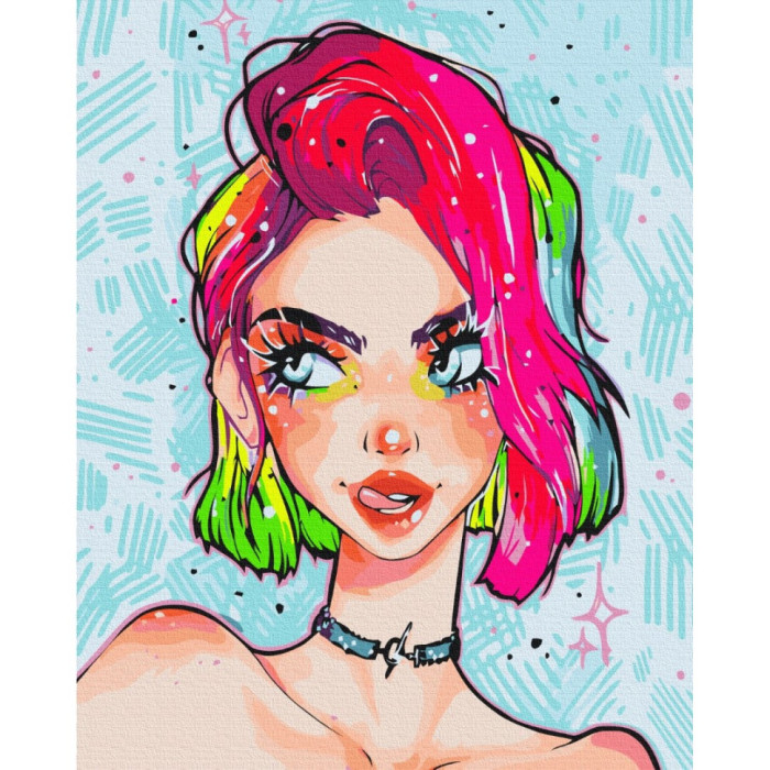 Картина за номерами "Леді грандж" @nila_art_art Brushme BS53389 40х50 см Brushme