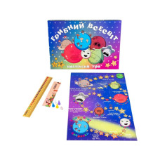 Настільна маршрутна гра "Грибний всесвіт" Strateg 30337 ігрове поле, 4 фішки Strateg