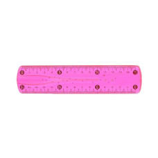 Лінійка неломайка 0015(Pink), 15 см Рожевий Bambi