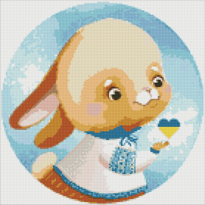 Алмазна мозаїка "Зайчик" ©Катерина Валер'єва AMO7432 Ідейка 40х40см Идейка