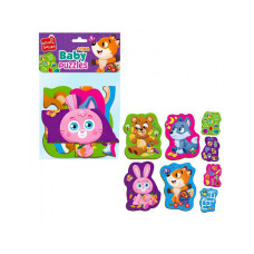 Пазли максі з грою Малюк Зможе «Лісові звірі» Vladi Toys VT1722-22 Укр Vladi toys