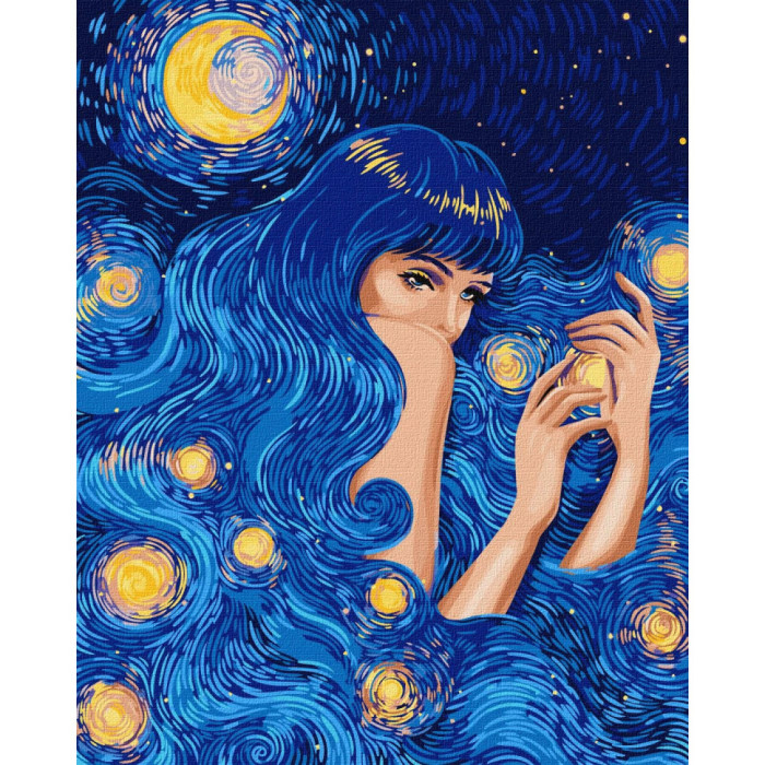Картина за номерами "Зіркова красуня"©pollypop92 KHO5086 Ідейка 40х50 см Идейка