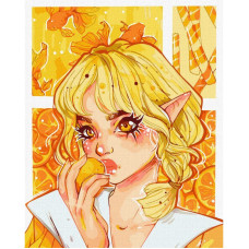 Картина за номерами "Апельсинове захоплення"©nila_art_art  KHO2548 40х50 см Ідейка Идейка
