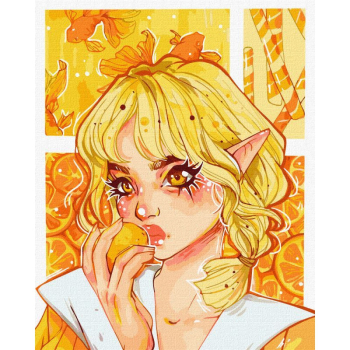 Картина за номерами "Апельсинове захоплення"©nila_art_art  KHO2548 40х50 см Ідейка Идейка