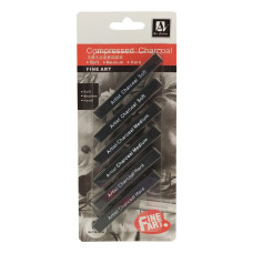Воскові олівці "Artist Charcoal Soft" CPC0810 чорні  Art Nation