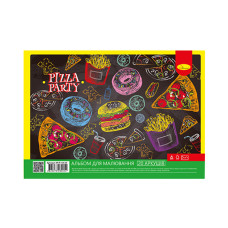 Альбом для малювання АП-0308, 20 аркушів, 100 г/м2 Pizza party Апельсин