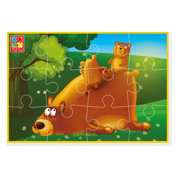 М'які пазли "Ведмедик" VT1103-98, 12 елементів Vladi Toys