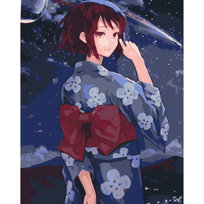 Картина за номерами без підрамника "Mitsuha Miyamizu" Art Craft  10622-ACNF 40х50 см Art Craft