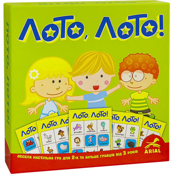 Дитяча настільна гра ЛОТО, ЛОТО! Arial 910374 укр. мовою Arial