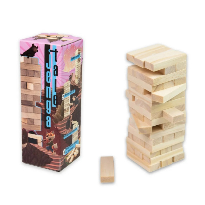 Настільна гра "Jenga Tale" 30966, 48 брусків, українською мовою Strateg