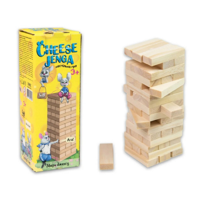 Настільна гра "Cheese Jenga" 30718, 48 брусків, українською мовою Strateg