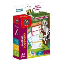 Гра "Пиши та витирай. Перші англійські слова" VT5010-24 з маркером Vladi Toys
