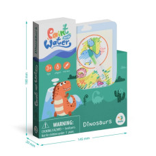 Набір водних розмальовок "Динозаври" 300310 з маркером для води DoDo Toys