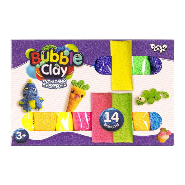 Комплект креативної творчості "Bubble Clay" BBC-05-01U 14 брикетів Danko Toys