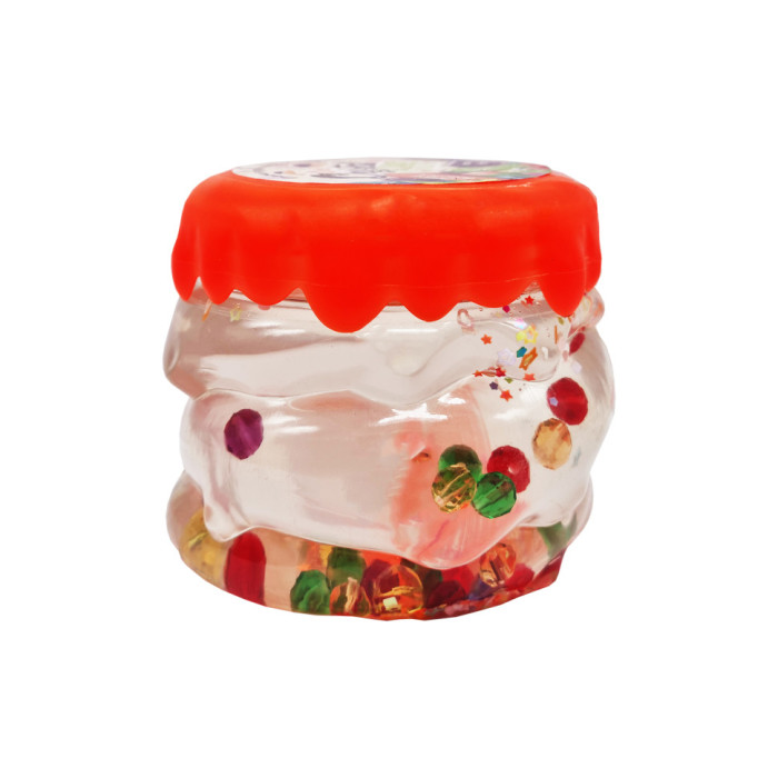 В'язка маса, слайм "Crystal Slime" CS-01-01U з намистинками Помаранчевий Danko Toys