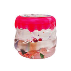 В'язка маса, слайм "Crystal Slime" CS-01-01U з намистинками Рожевий Danko Toys