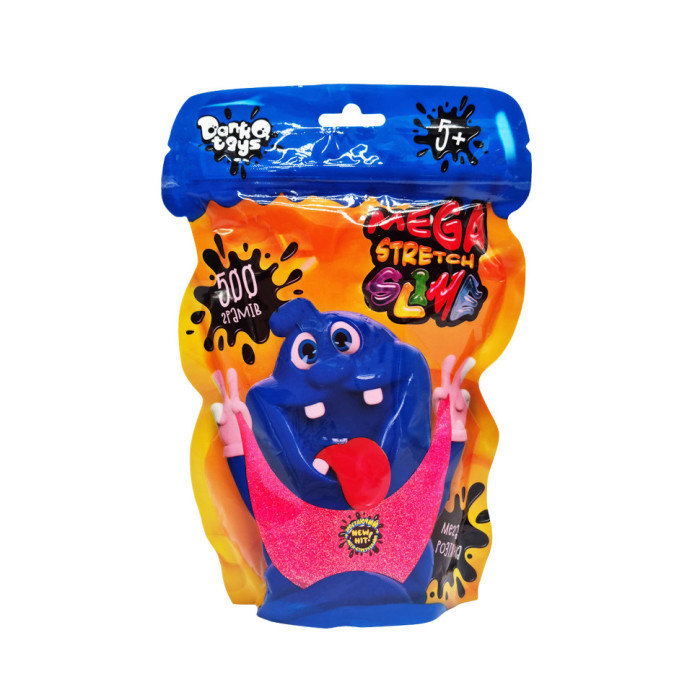 Лізун-антистрес "Mega Stretch Slime" SLM-12-01U 500 гр Рожевий Danko Toys