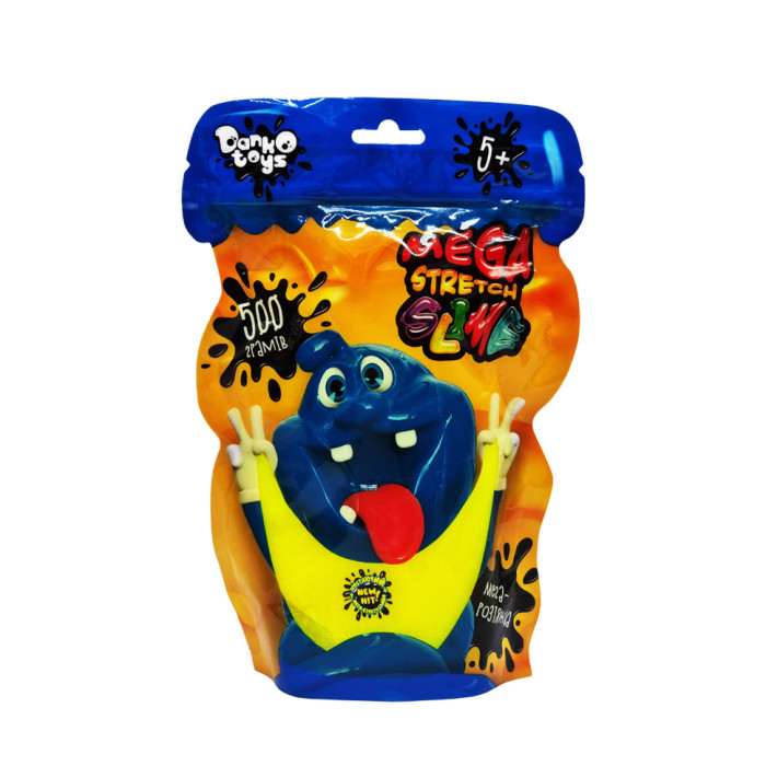 Лізун-антистрес "Mega Stretch Slime" SLM-12-01U 500 гр Жовтий Danko Toys