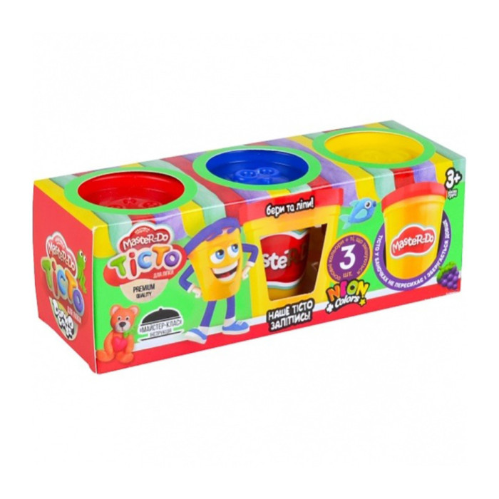 Креативна творчість "Тісто для ліплення "Master Do" TMDB-01-04U 3 банки Danko Toys