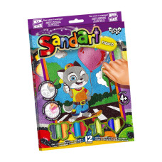 Набір для творчості "SandArt" SA-02-01…10 фреска з піску Кіт на скейті Danko Toys