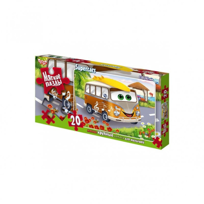 М'які пазли "Автобус" S20-09-04, 20 елементів Danko Toys