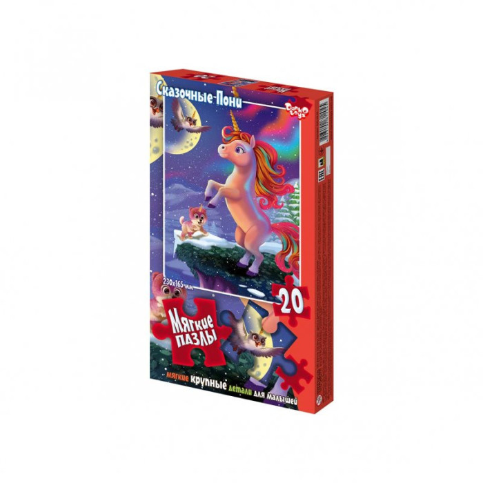 М'які пазли "Єдиноріг" S20-09-02, 20 елементів Danko Toys