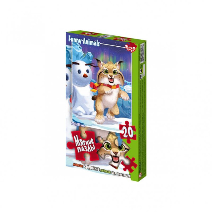 М'які пазли "Рись" S20-09-14, 20 елементів Danko Toys