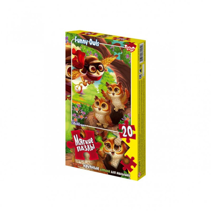 М'які пазли "Сови" S20-09-03, 20 елементів Danko Toys