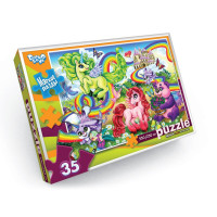 М'які пазли "Єдиноріг та панда" S35-10-03, 35 елементів Danko Toys