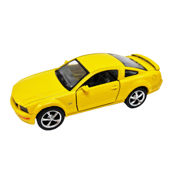 Інерційна машинка FORD MUSTANG GT 2006 Kinsmart КТ5091, 1:42 Жовтий Kinsmart