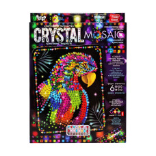 Креативна творчість "Crystal mosaic Папуга" CRM-02-06, 6 форм елементів Danko Toys