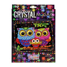 Креативна творчість "Crystal mosaic Сови" CRM-02-10, 6 форм елементів Danko Toys